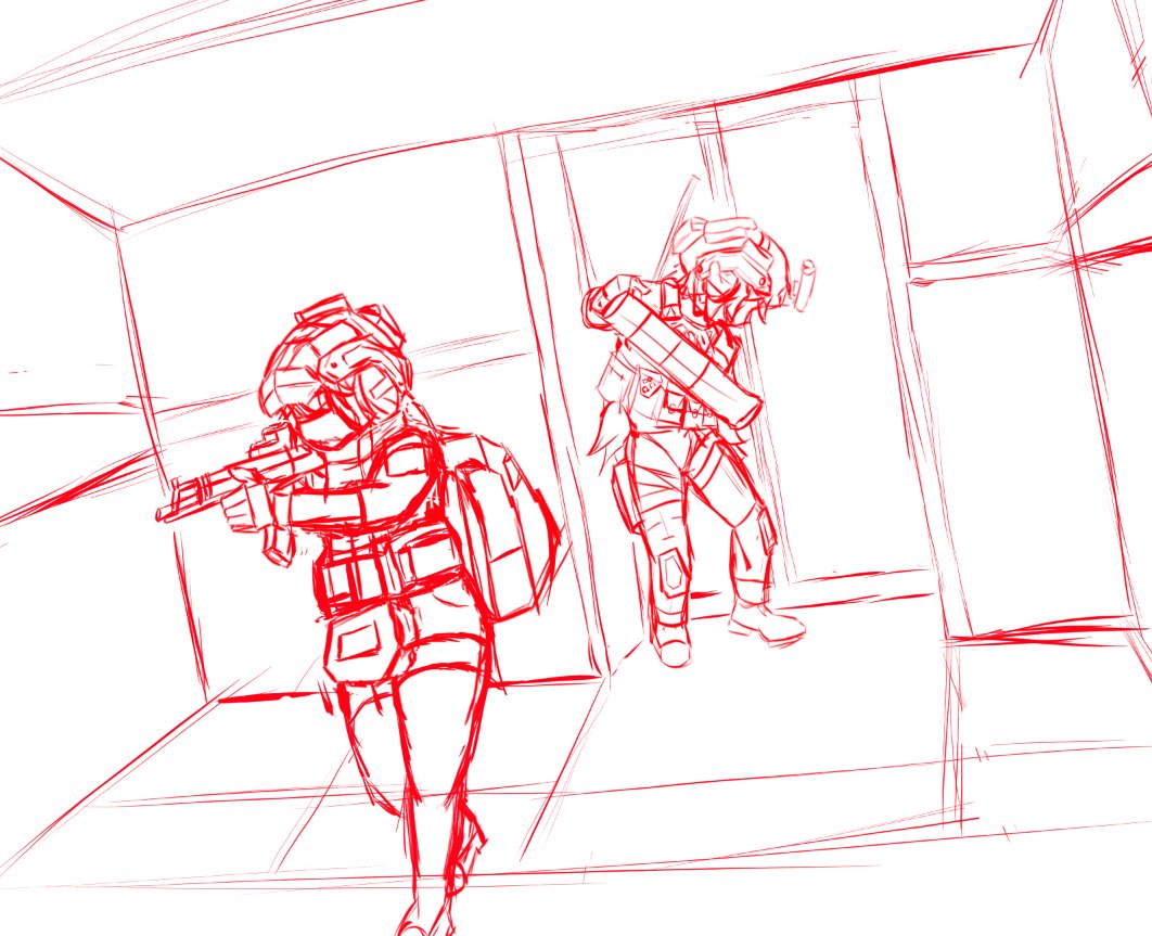 Kiyo_Kinetics's tweet photo. WIP "Breacher Club" #military #digitalart #anime #tactical #militarywomen #airsoft #fps #gaming #DigitalArtist https://t.co/57Lk5b8fRh