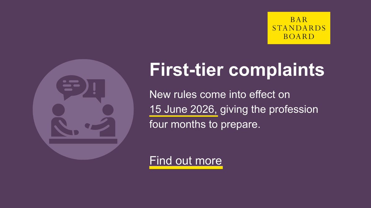 Bar Standards Board tweet media