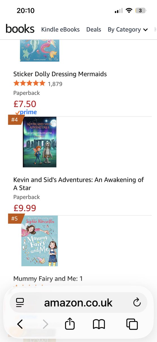 Number 4 best selling book in that category amazon.co.uk/Kevin-Sids-Adv…

#proud 
#kevinandsidsadventures