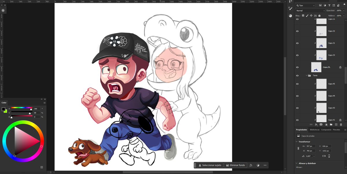 Espero terminar este FanArt esta semana. WIP 🦖