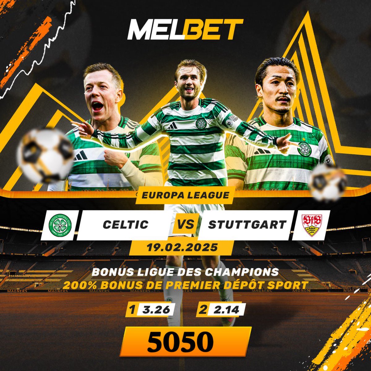 1BettingHouse's tweet photo. Celtic vs. Stuttgart
İlk yatırımını yap, %300 bonus kazan,
üstelik 250 spin de bedava!
#MelBet Giriş: https://t.co/C4iRMVA3Lc
PROMO KOD 👉5050
#dizipal Arda Güler #elsed Ligden,Jorge Jesus bets10 Tertemiz melbet #casino #slot elifnuryel #CELSTU #Europaleague arsenal UEL https://t.co/y4jfoqDvtI