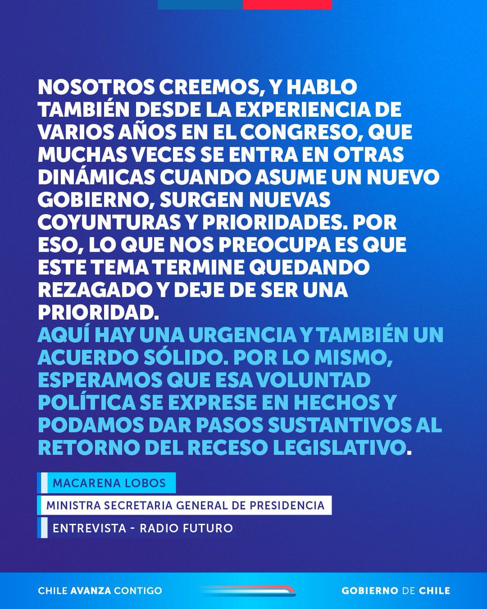 Ministerio Secretaría General de la Presidencia tweet media