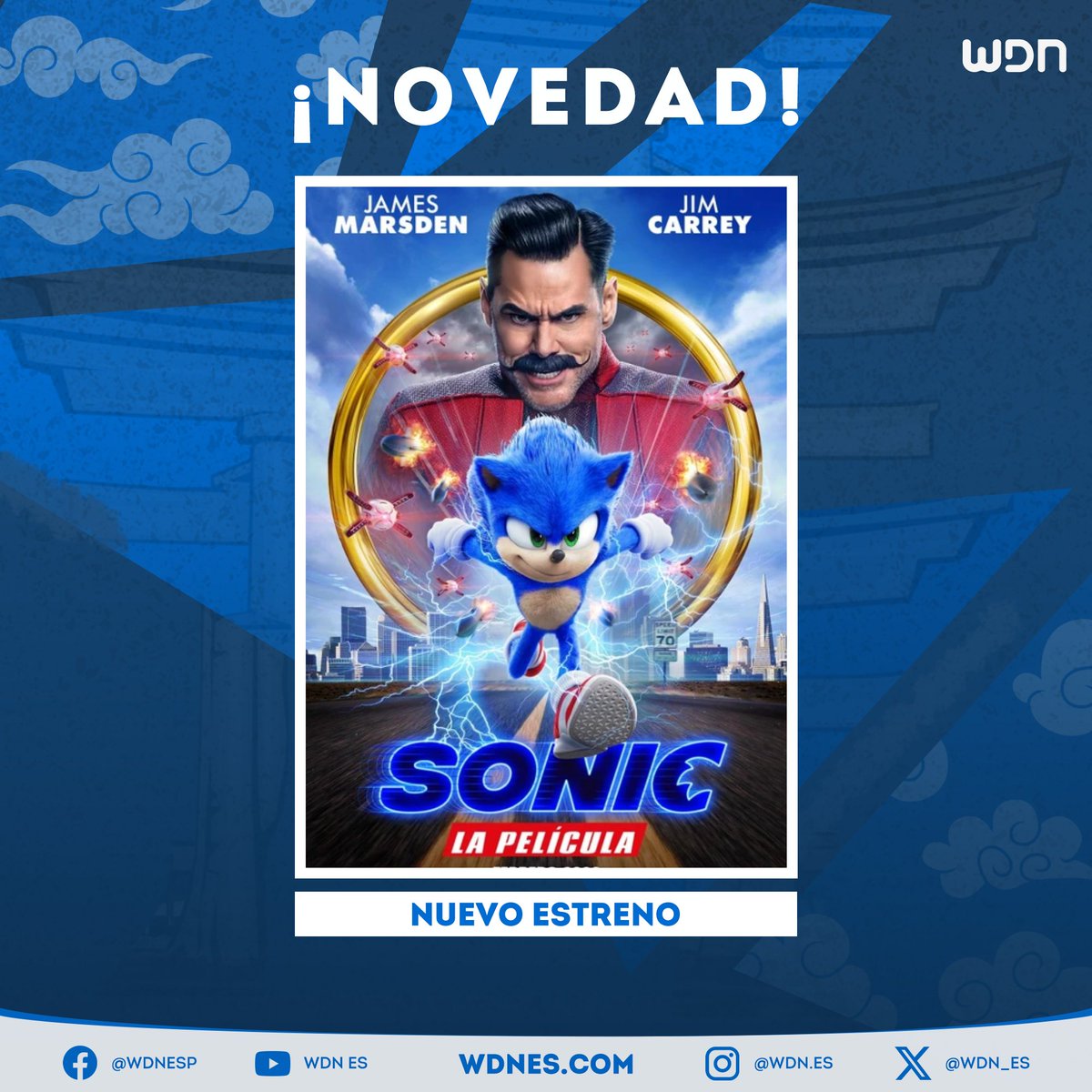 WDN_Topic's tweet photo. 🎬 | Películas
La película "Sonic: La película" se estrenará este sábado a las 4:15hrs (Mex.) en Bitme. #Televisa #Sonic #Bitme https://t.co/Zi7uzfg2SX