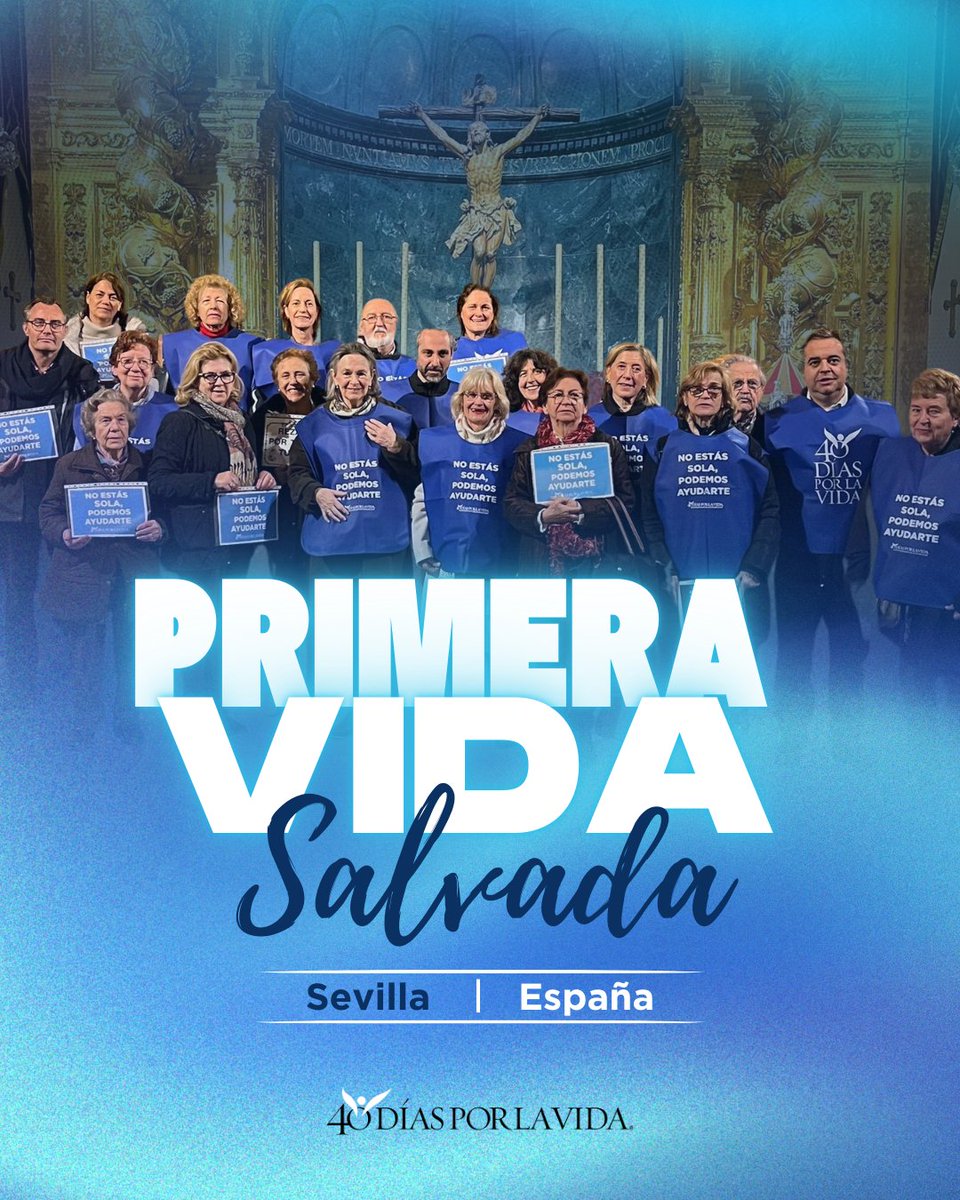 ¡PRIMERA VIDA SALVADA EN SEVILLA! 
Una pareja estaba en la clínica, indecisa y distante. Al ver a otras tres parejas, ocurrió el milagro.
No había terminado el primer misterio cuando la pareja salió del centro. Camino a su coche, ella exclamó con alegría: “¡Nos quedamos con él!”