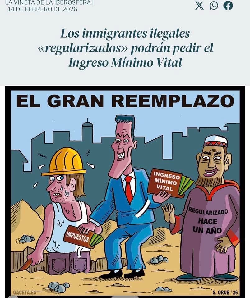 18.000 millones nos cuesta ya el ingreso mínimo vital, imaginaos cuando regularicen a todos los que están regularizando.