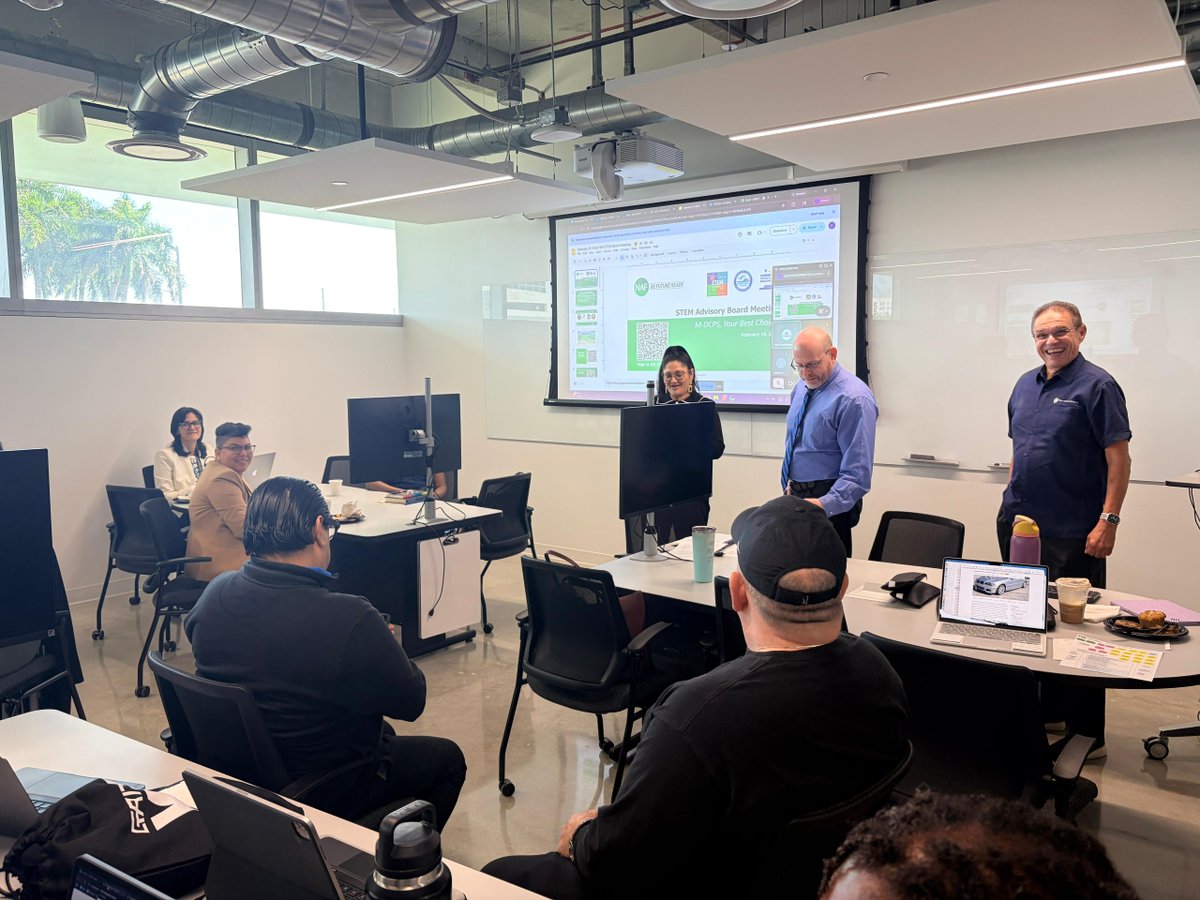 NAFMiami's tweet photo. Great meeting today at FIU’s brand‑new Innovation Complex! 
The STEM Board, made up of local industry partners and teachers, is working together to expand resources that prepare students for college and career. #YourBestChoiceMDCPS #BeFutureReady https://t.co/GA2k3dUdjc