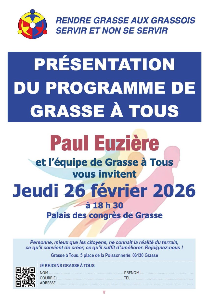 a_grasse's tweet photo. Présentation du programme de la liste GRASSE À TOUS ! venez nombreux
#grasseatous #grasse #lalternative #municipales #rassemblementcitoyen https://t.co/V8cnUK1KwM