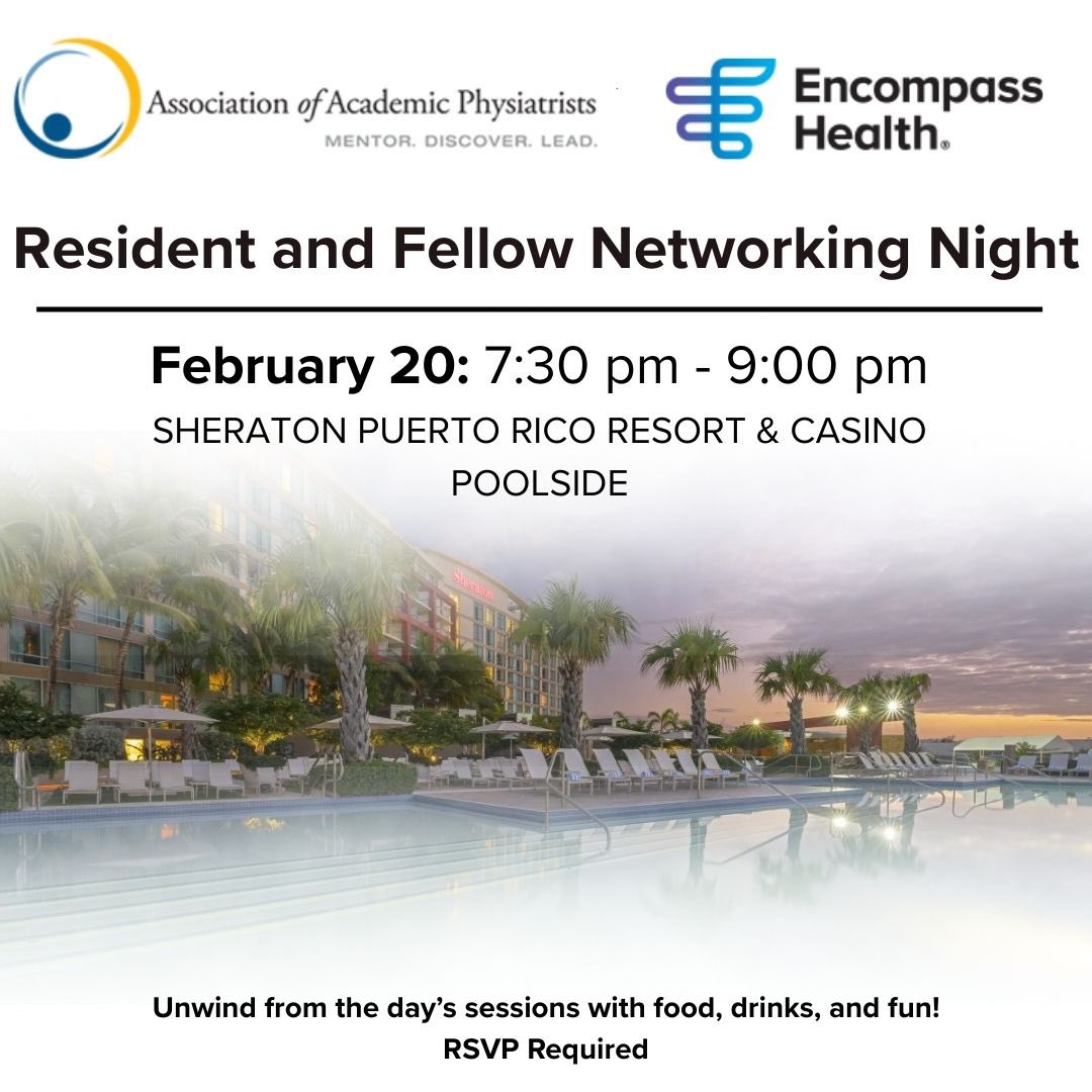 EH_Physicians's tweet photo. We are excited to sponsor and host the Resident &amp; Fellow Networking event tomorrow! Join @AAPhysiatrists and us poolside at the Sheraton Puerto Rico for a night of fun! https://t.co/1GVv95OcyJ