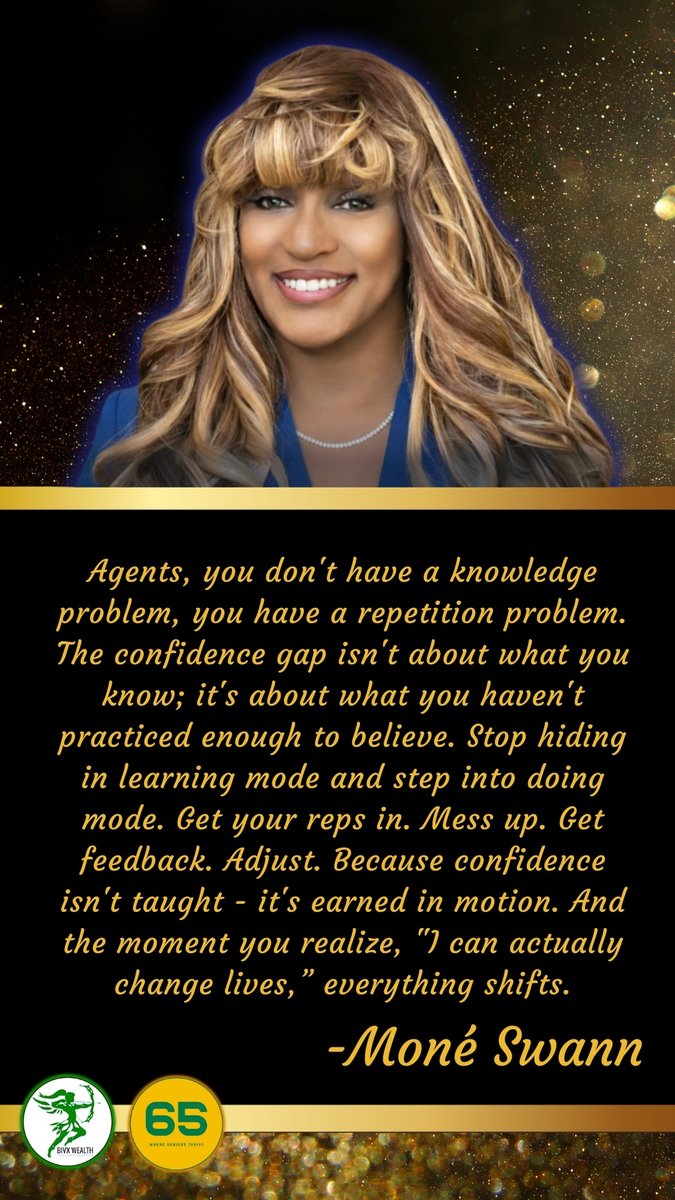 mybivx's tweet image. No More Excuses: Step Up or Get Left Behind 
Overthinking kills momentum. Overtraining delays results. Action creates mastery. Reps create results. 

#MonéSwann#BIVX #Secure65HealthPlans #AgentGrowth #InsuranceAgents #Leadership #SalesMindset #ConfidenceInAction
