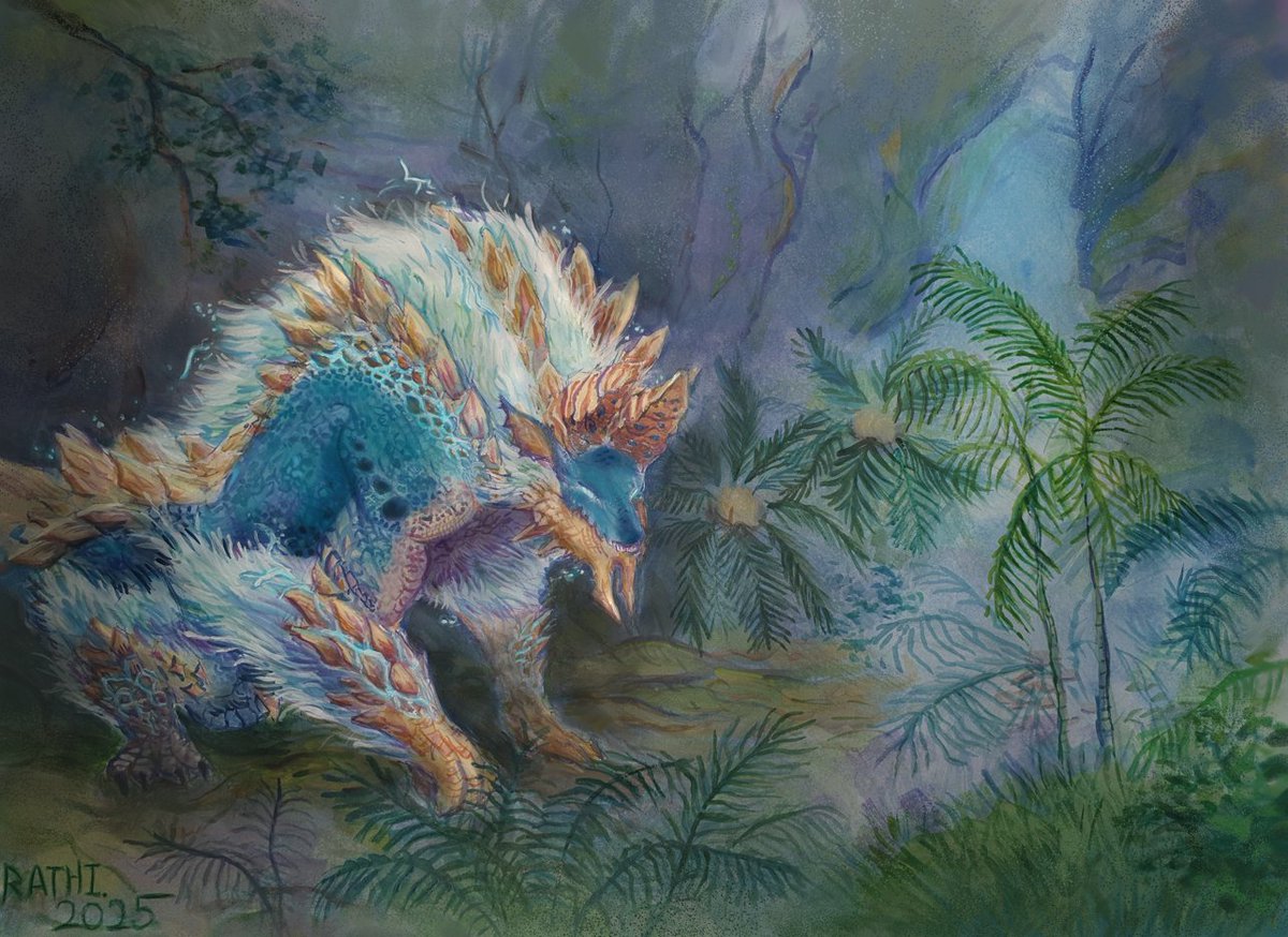 ratiaelune's tweet photo. zinogre in watercolor
#monsterhunter https://t.co/Iye9AmraGB