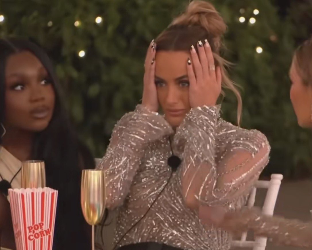 Millie after another day of carrying the weight of common sense, empathy, and reasoning in that villa #loveislandallstars