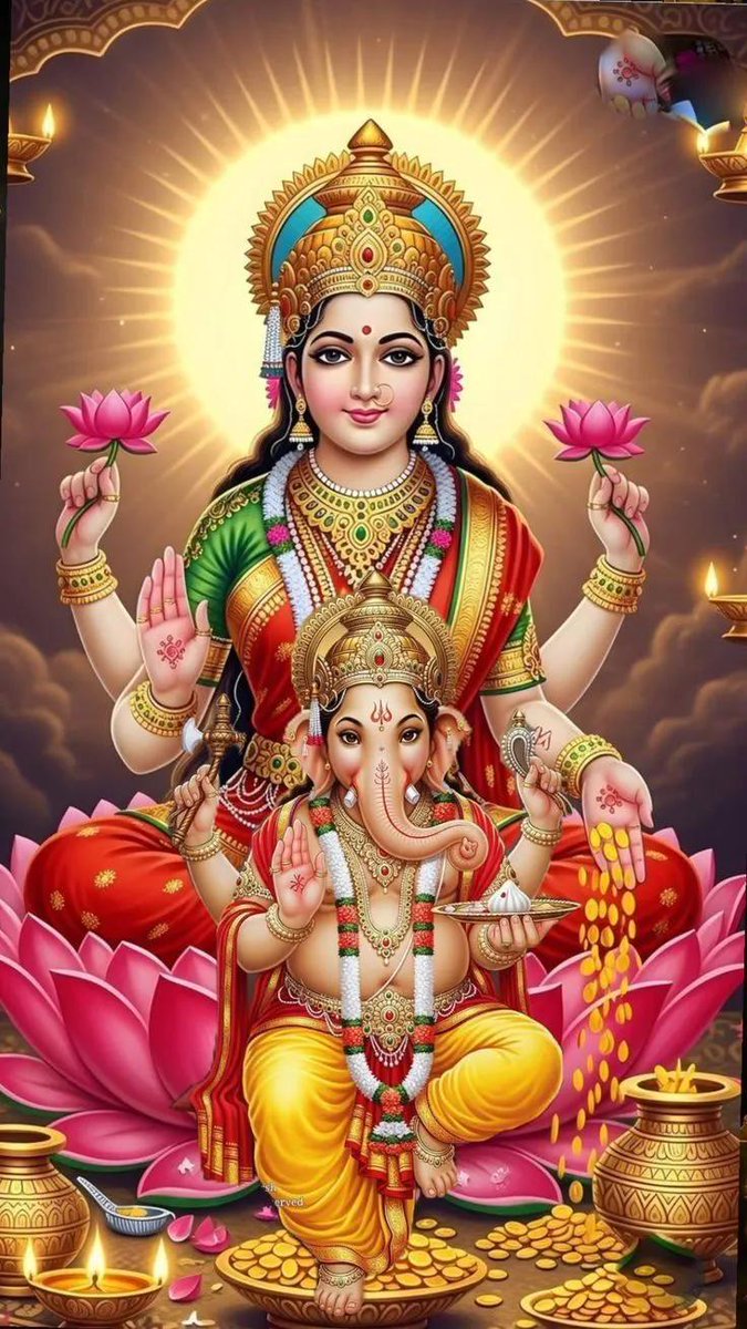 NeeruDevi1772's tweet image. लक्ष्मी माँ की कृपा और गणेश जी के आशीर्वाद से जीवन में सुख, समृद्धि और शांति बनी रहे ✨🪔🙏