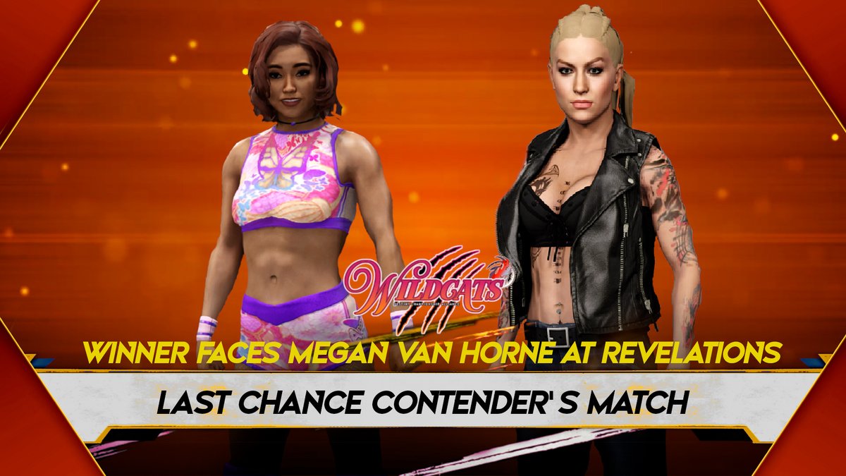TONIGHT!
7 EST (6:58 if we're being specific)!

The road to Revelations continues tonight on this brand new episode of Wildcats! And tonight, it is finally time. Eve Heron calls out Akira, Devil's Thirty-Thirty qualifiers, Ayumi vs Amber, and more!

youtu.be/kKivkyQE85Y