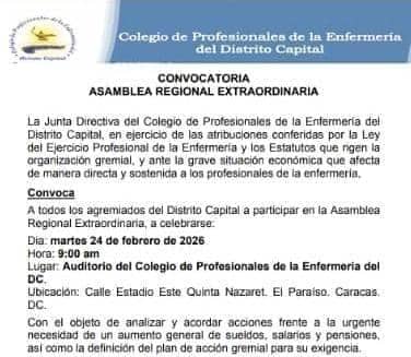 Sharo1412's tweet photo. Convocamos a todas las enfermeras y enfermeros del DC a la Asamblea Regional Extraordinaria. Debatiremos la urgente necesidad de un aumento salarial y plan de acción gremial.
 ¡Tu voz y tu participación son clave! #EnfermeríaUnida #SalarioDigno https://t.co/PAbdB7xOJo
