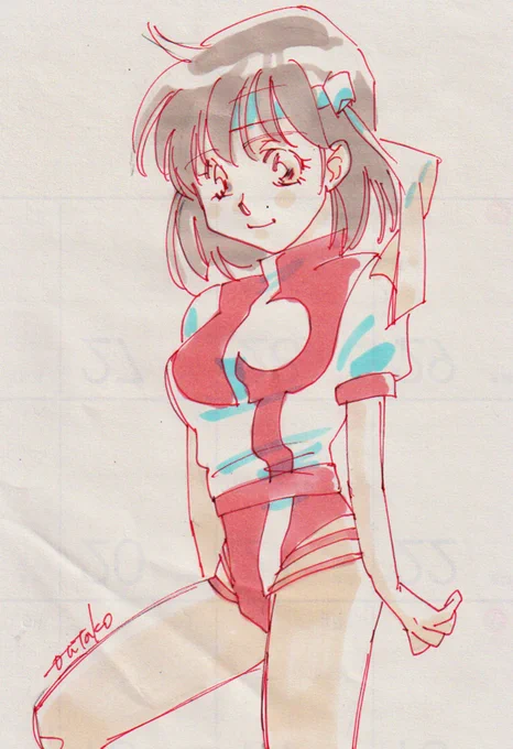ラフ絵ですからと称しヤフオクに出すカレンダー裏の絵。てかさ、真面目に描くほど売れないんですようちのは