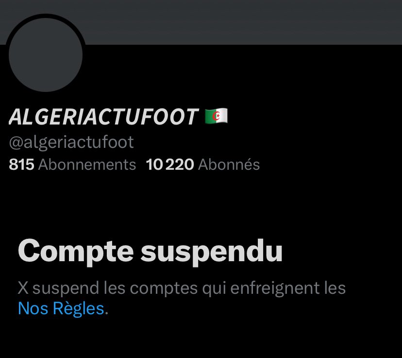 OFFICIEL : ALGERIACTUFOOT EST BAN ! 🇩🇿❌

Libérez AAF