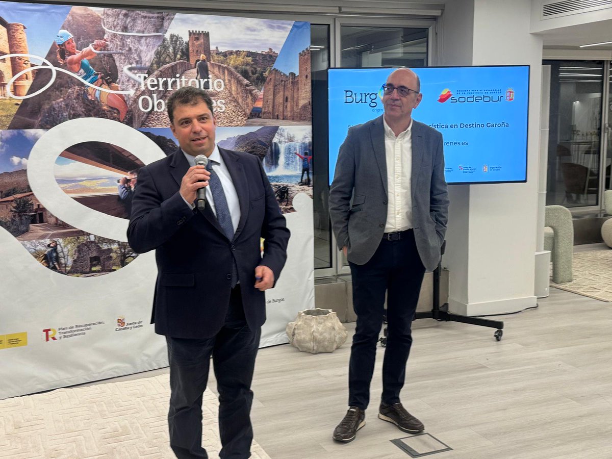 ✈️ 📰 Hoy hemos presentado en Madrid la propuesta turística de #TerritorioObarenes, poniendo en valor su naturaleza, patrimonio y experiencias auténticas.

#BurgosOrigenyDestino #PlandeRecuperación #NextGenerationEU #PSTDGaroña