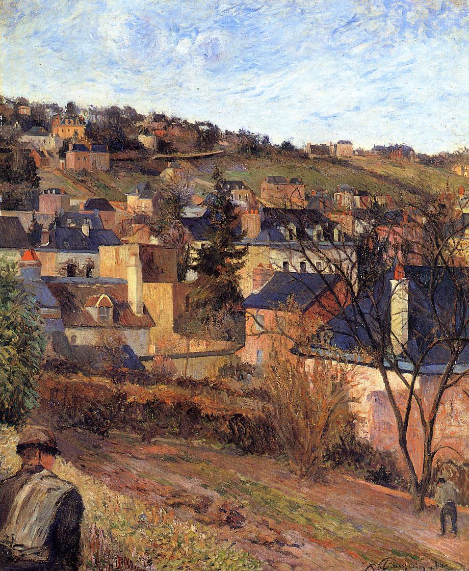 Blue roofs of Rouen, 1884 #artbots #gauguin