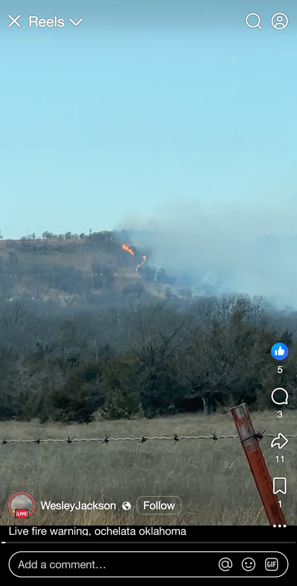 unleashedff295's tweet photo. LIVE FOOTAGE OF THE #WILDFIRE SOUTH OF #BARTLESVILLE, OK COURTESY OF WESLEY JACKSON OF SPOTTERNETWORK:
https://t.co/towrdOiB87
#wildfire #fire #OKWildfires #Oklahoma #firewarning https://t.co/ShAWOsOitC