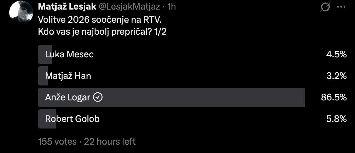 Glas ljudstva o nocojšnjem soočenju. Vse bolj jasno je, da #obstajaizbira
