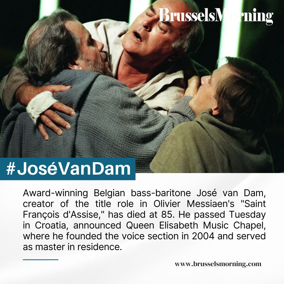 BrusselsMorning's tweet image. José van Dam, acclaimed Belgian opera singer and Queen Elisabeth Music Chapel founder, dies at 85 in Croatia. 

#BrusselsMorning #JoséVanDam #OperaLegend #RIP #BelgianArts 

Read More: brusselsmorning.com