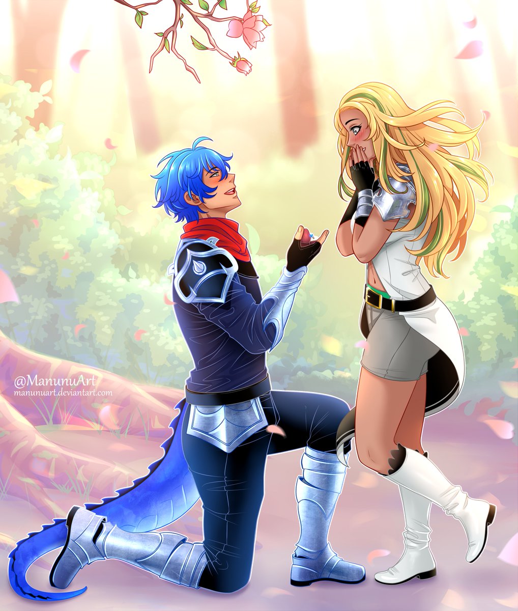 Then and now, in full bloom ❤️🌸✨
For <a href="/RS_Claymore/">StorySageClaymore</a> #RWBYoc #WarriorsofRemnant