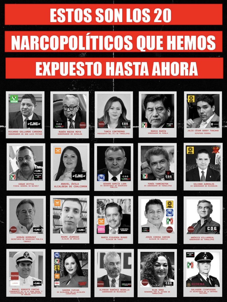 MiguelMezaC's tweet image. Llevamos 27 @narcopoliticos_ expuestos.

El trabajo que hacemos es completamente autofinanciado: eso nos permite conservar nuestra independencia y señalar de todos los partidos.

Ahora publicamos 2 cada semana, pero nuestro ideal es detectar a todos a tiempo, antes de las