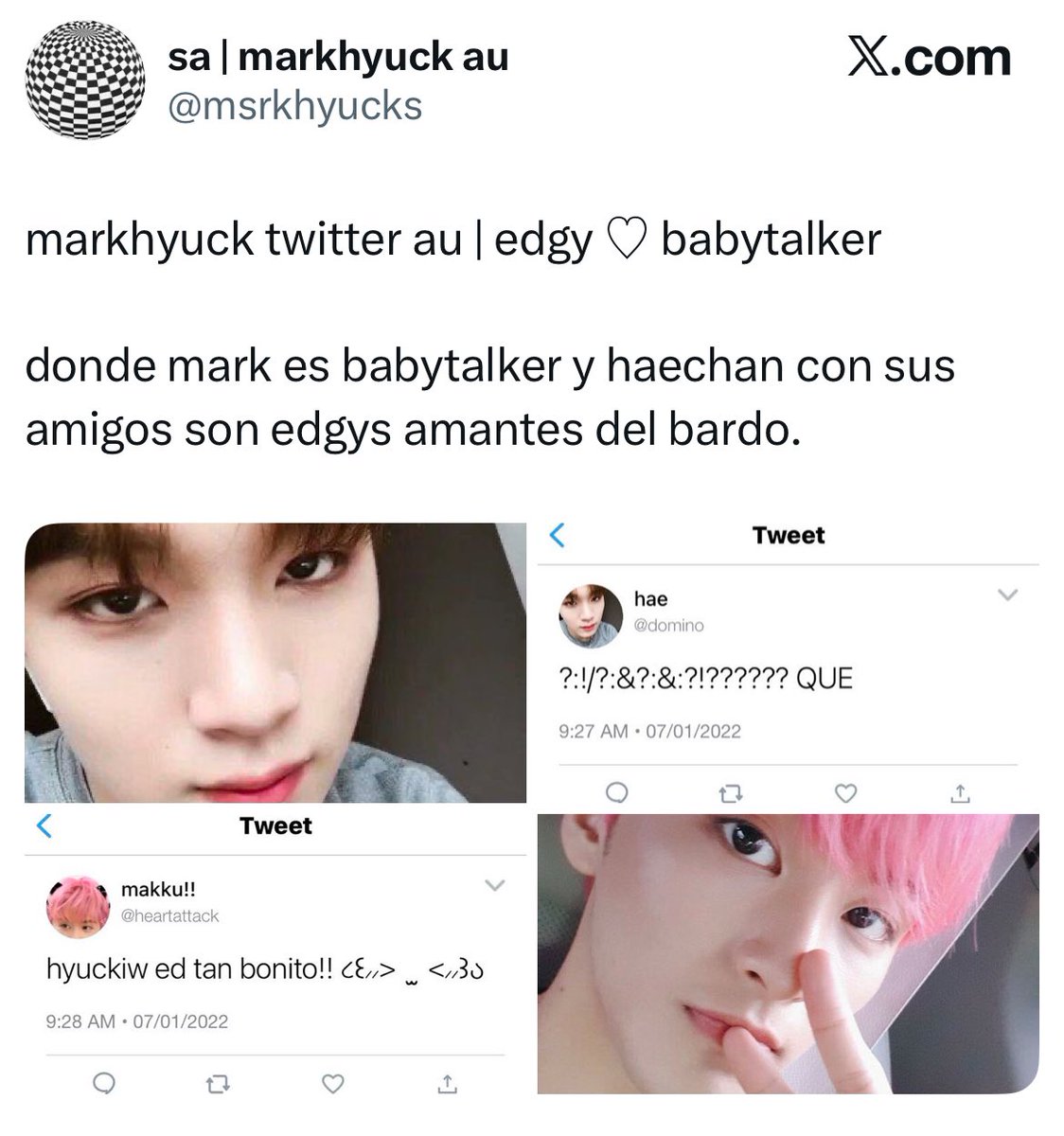 orquideaaas's tweet image. Imagínate odiar los au's y no poder leerte esta joya, honestamente yo me mataba