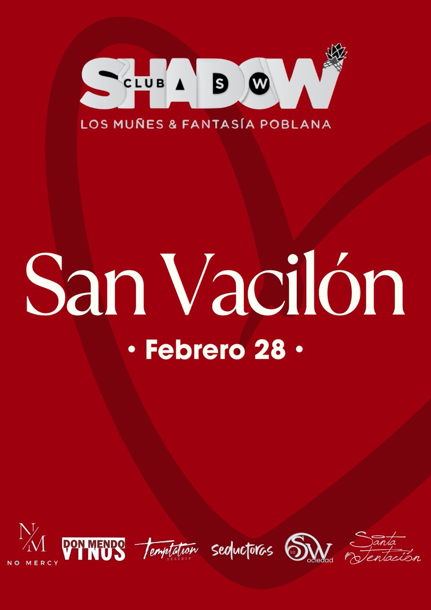 Ya no se celebra San Valentín…
ahora es San Vacilón 😈🔥
Hoy no se enamora, hoy se provoca 💋
No flores… mejor miradas que desvistan 🖤✨
Modo Blanko: peligroso pero irresistible 🎶
🗓️ 28 de febrero 
🕒 10:00 pm. 
Inf: 2️⃣2️⃣1️⃣1️⃣7️⃣6️⃣6️⃣1️⃣2️⃣1️⃣
#SanVacilon #Quevalgalamalditapena