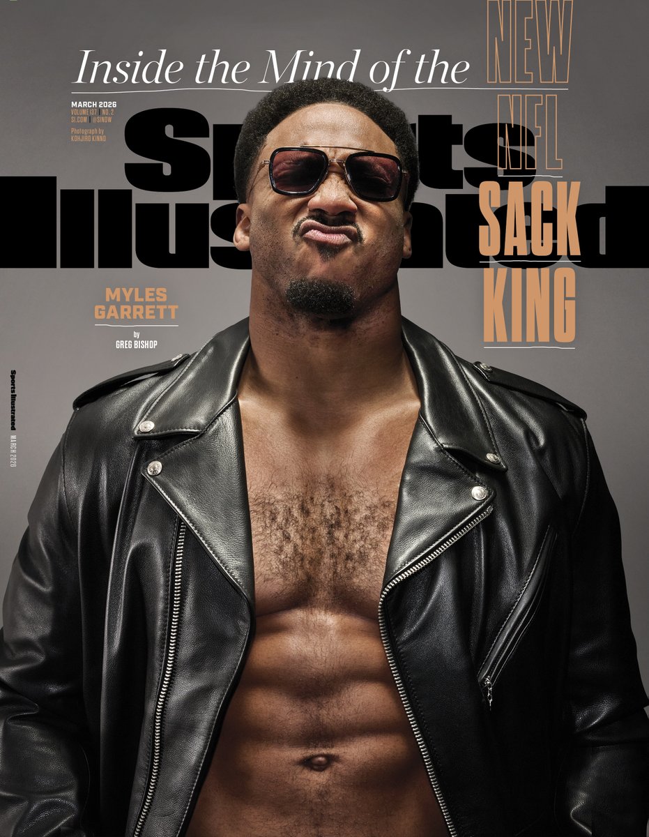 BIGPLAY's tweet photo. Myles Garrett, the NFL's new sack king, is the cover of Sports Illustrated this month 🔥🔥🔥

Get your copy 📰 https://t.co/nbrwRHBokn https://t.co/JiUjeB06Q7