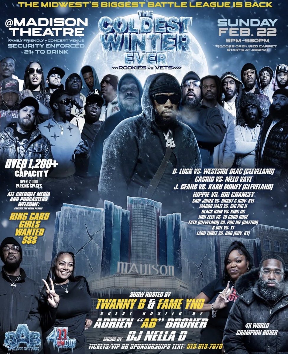 UptownYT's tweet photo. IM OUTSIDE 💯💯💯💯💯 IF YOU IN THE AREA OR CLOSE PULL UP BIG STAGE CARD��️‼️‼️ Adrien Broner HOSTING WITNESS GREATNESS
#urltv #URL #battlerap #rap #viral #music https://t.co/sUQQMA10TH