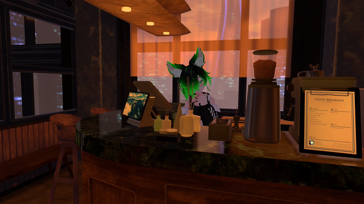 JanoxVR's tweet photo. Oh heyyy, whats your order? #vrc #VRChat #VRChatphoto #VRChatPhotography https://t.co/YDLnHAZF6c