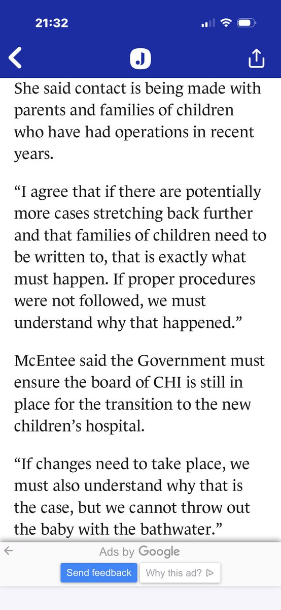 CMHaughey's tweet photo. #MetalDeviceScandal #HipDysplasiaScandal
#WaitingLists
#NayagamReport
@thejournal_ie
#TempleStreet
#Cappagh
#CHI
“Litany of Failures”
@PearseDoherty
April 2025 - HIQA Report & Simon Thomas Audit Report.
Minister
McEntee said she was “appalled” by the findings “of a pattern of broken behaviour”.
11 months later, the Families & Children harmed remain in the dark.
@scolionetwork
@SBH_PAG