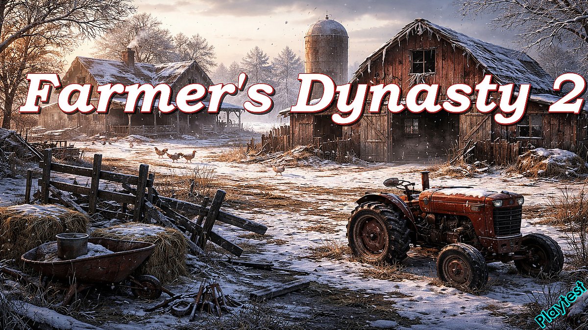 Farmer's Dynasty 2 Playtest / THE BEGINNING MID 1960s
youtube.com/watch?v=VglLho…