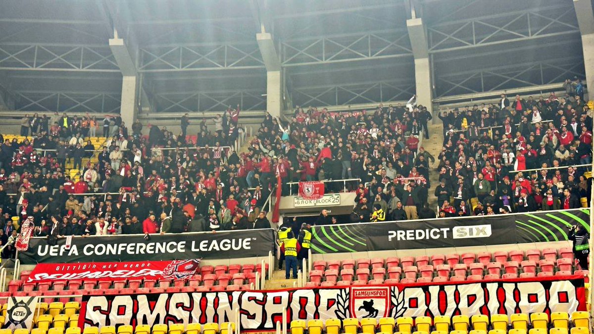 ✅ Samsunspor, UEFA Konferans Ligi son 16 play-off turu ilk maçında Shkendija’yı deplasmanda mağlup etti.

Shkendija 0-1 Samsunspor