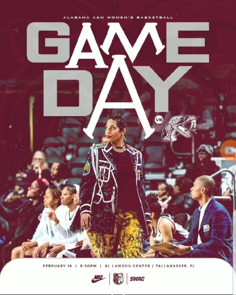 AAMUHC2026info's tweet photo. AAMU 
Lady Bulldogs 🐶🐾⛹🏿‍♀️🔥
vs 
FAMU 
Rattlers 🐍
5:30pm CT Tipoff 
Tallahassee, Fla
TONIGHT 2.19.26
🖥  SWAC Tv
#AAMU26 #AAMU29 #AAMU28 #AAMU27 #THEHILL #AAMU #BEATFAMU 
#BEADAWG26 #AAMUWBB
#HBCU #HBCUs #ILOVEMYHBCU #BDN #SWAC #BHM https://t.co/QmSvHZ5MIi