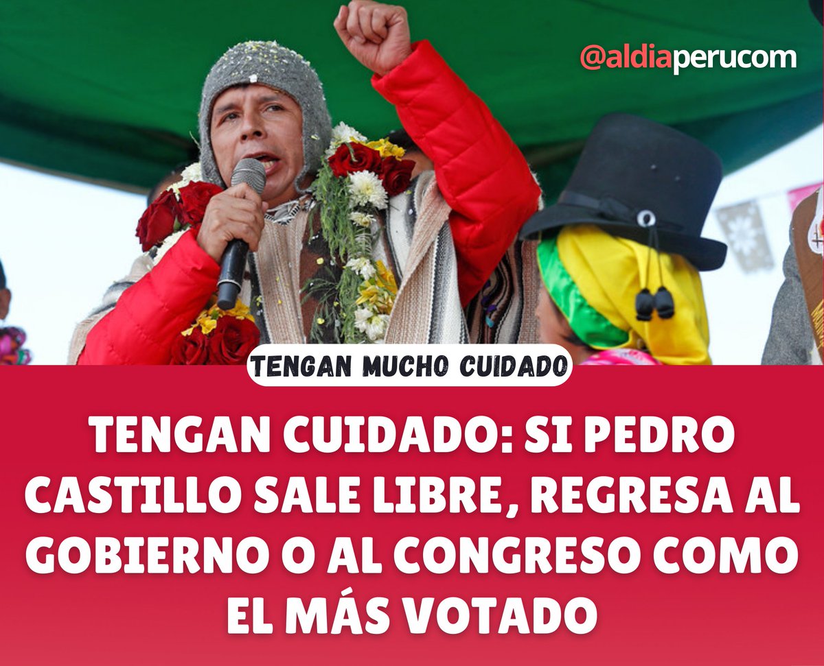 aldiaperupe's tweet photo. 🚫 Como ratones en ratonera. A esta hora desde la ultra derecha, hasta la izquierda progre sienten que se les mueve el piso. Su peor pesadilla se puede hacer realidad. Pedro Castillo llegando a caballo del Sur hacia Lima junto al pueblo. Libre.

Balcázar Cerrón Fujicerronismo https://t.co/71aaK4Z4zl