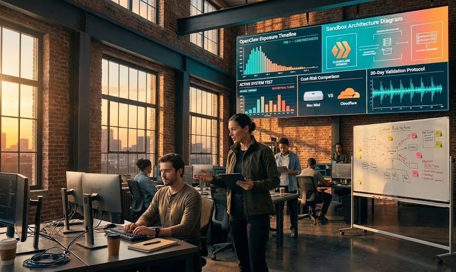 OpenClaw binds to 0.0.0.0:18789 by default and authenticates localhost connections automatically. If your team is already running it you need a sandbox — not a ban. Step-by-step guide: venturebeat.com/security/how-t…