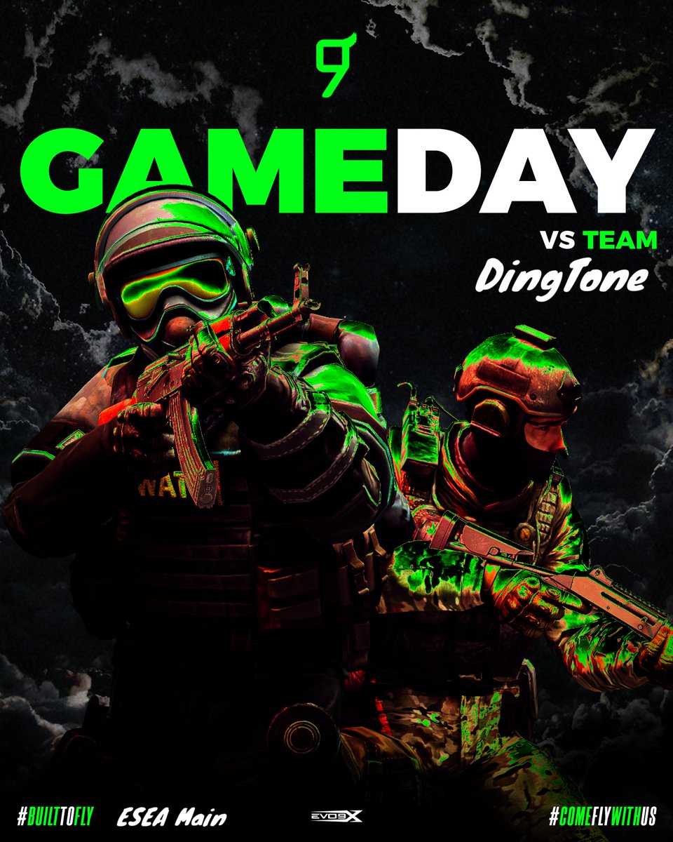 9F CS2

The boys return for our second match this week. Come show love on the Twitch

twitch.tv/NineFlyeSports

<a href="/ESEA/">ESEA League</a> Main
Vs: DingTone
9:30 pm est

<a href="/ItssBanss/">zBanss</a> 
<a href="/Meechu57/">Brad Weiand</a>
<a href="/JTrops_/">Justin</a> 
<a href="/ronincs2/">ronin</a> 
<a href="/dashxTTV/">dash</a>

🧠 <a href="/rakecsgo/">Rake</a> 

#builttofly #cs2