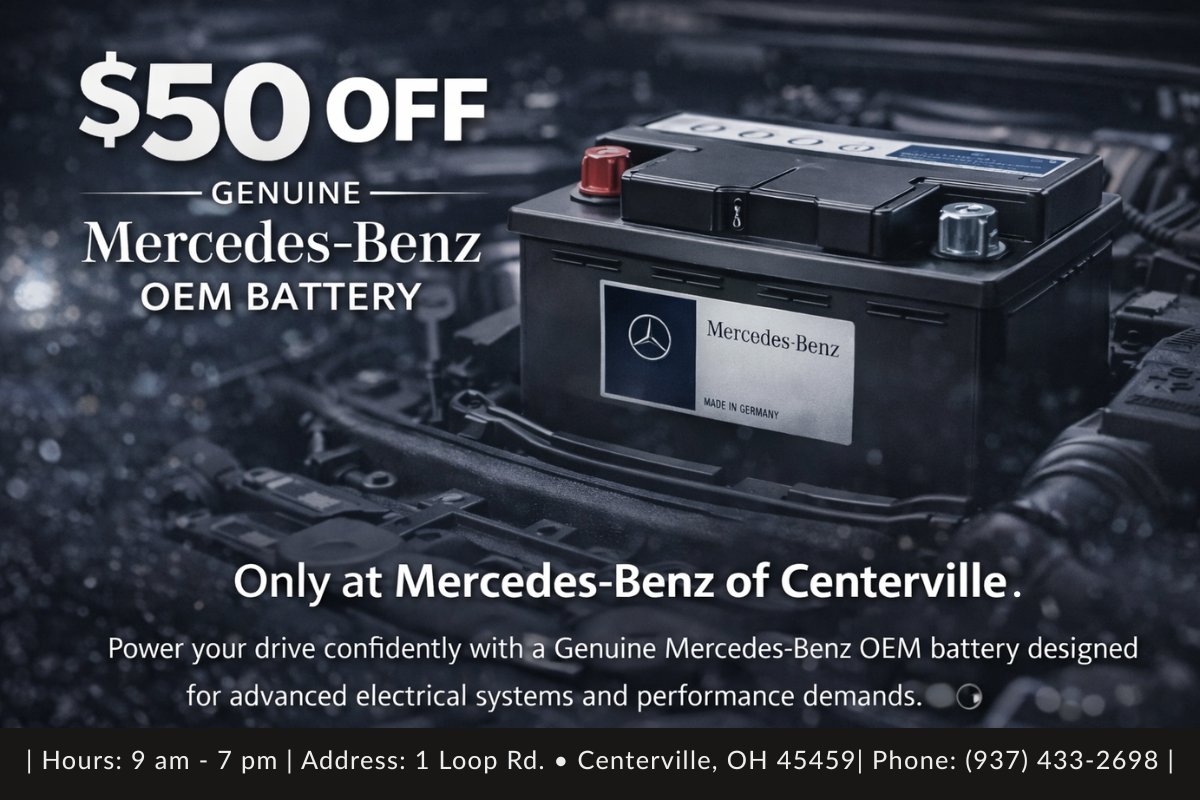 BobRossAuto's tweet image. Performance starts with reliability. Enjoy $50 OFF a Genuine Mercedes-Benz OEM Battery at Mercedes-Benz of Centerville Certified Service. Schedule now. ➡️ ow.ly/LIPK50YilY5 #MercedesBenz #MercedesBenzService #GenuineParts #CarBattery #AutoMaintenance #CentervilleOH