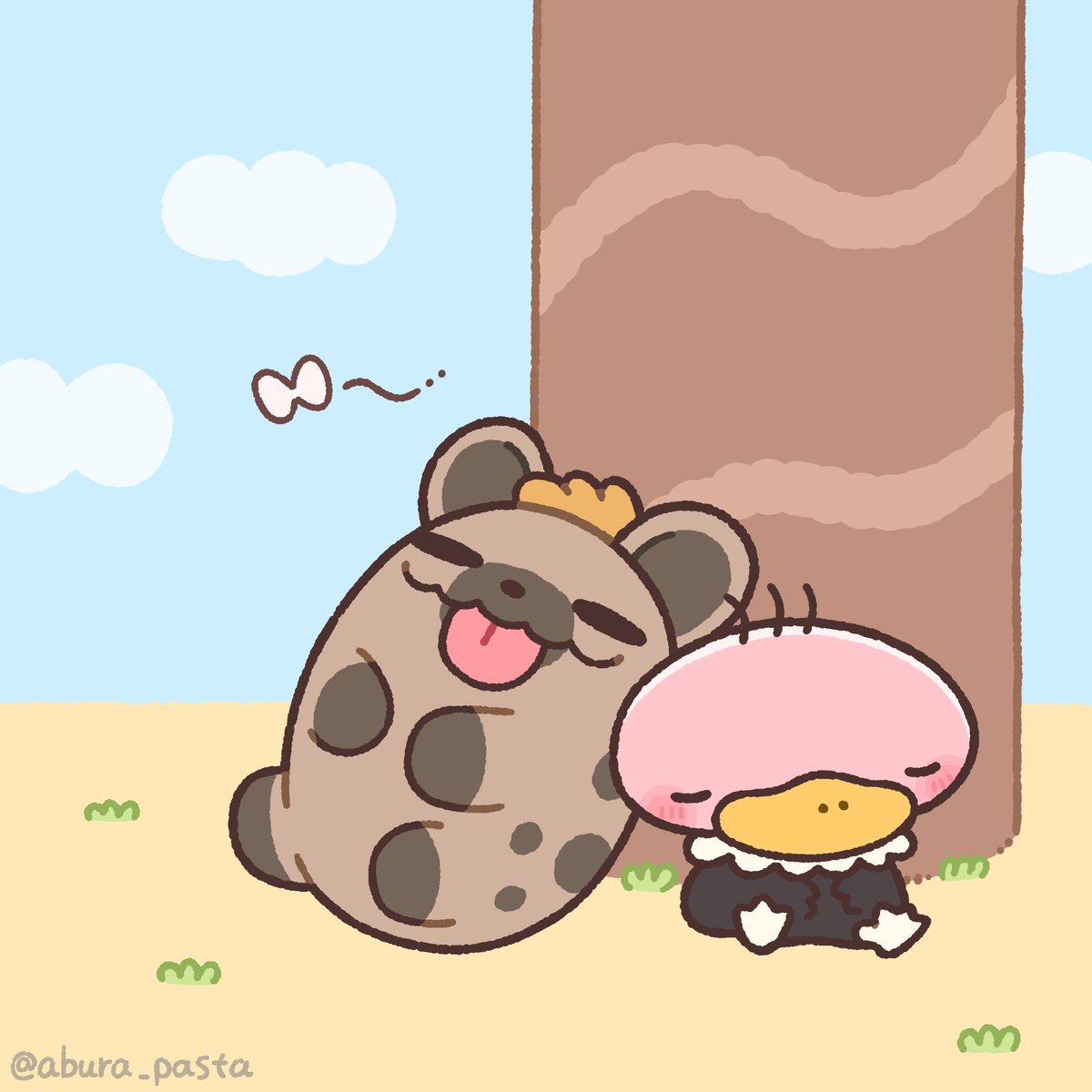 仲良くおひるね〜☀️
charaforio.com/ja/content/01K…
#Charaforio #へんてこサファリ #ゆるいイラスト