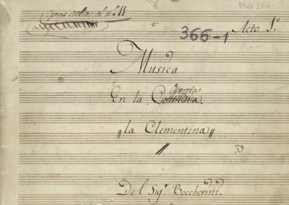 <a href="/ICCMU/">Instituto Complutense de Ciencias Musicales</a> Curiosamente, el manuscrito recoge el nombre de comedia (tachado) y de opereta, pero no es el de zarzuela. Otra prueba más de que zarzuela, como decía Pedrell, es un sinónimo historiografico de teatro musical español 💚