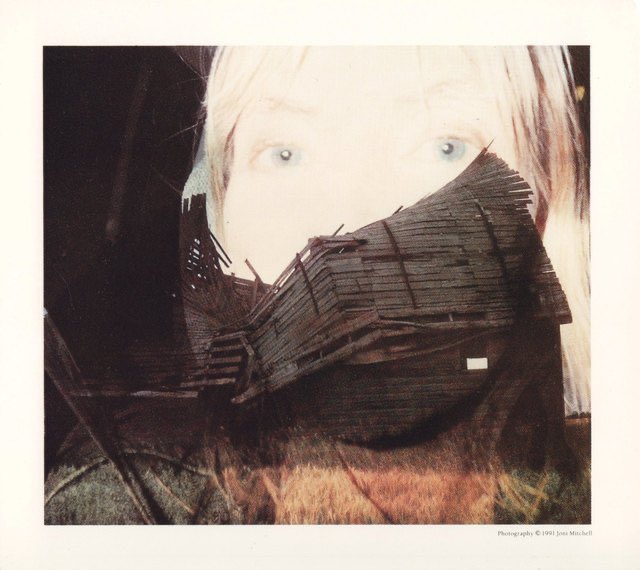 joni mitchell double-exposure polaroid portraits for her album night ride home, 1991