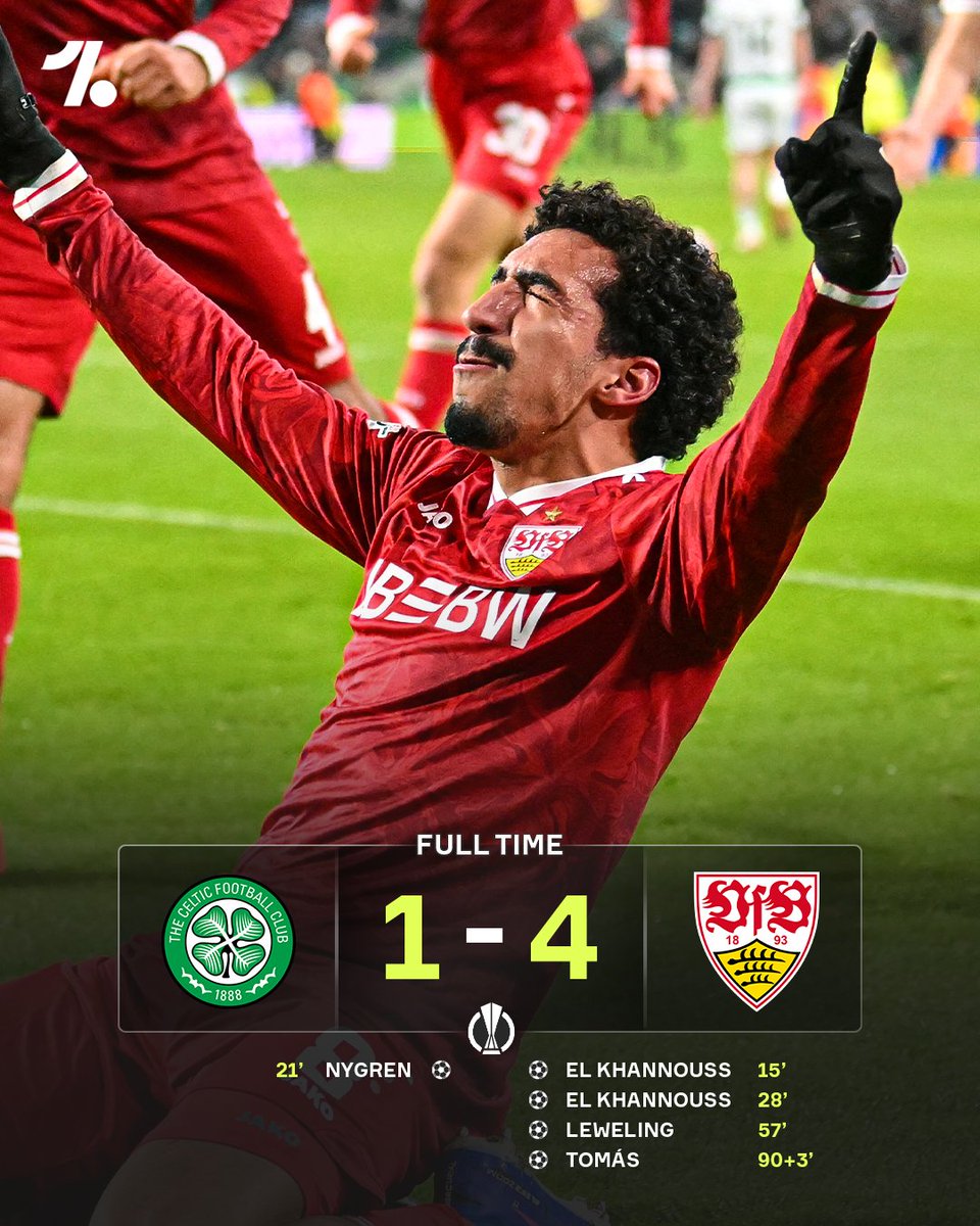 Stuttgart storm Celtic Park and put four past the home side 💥