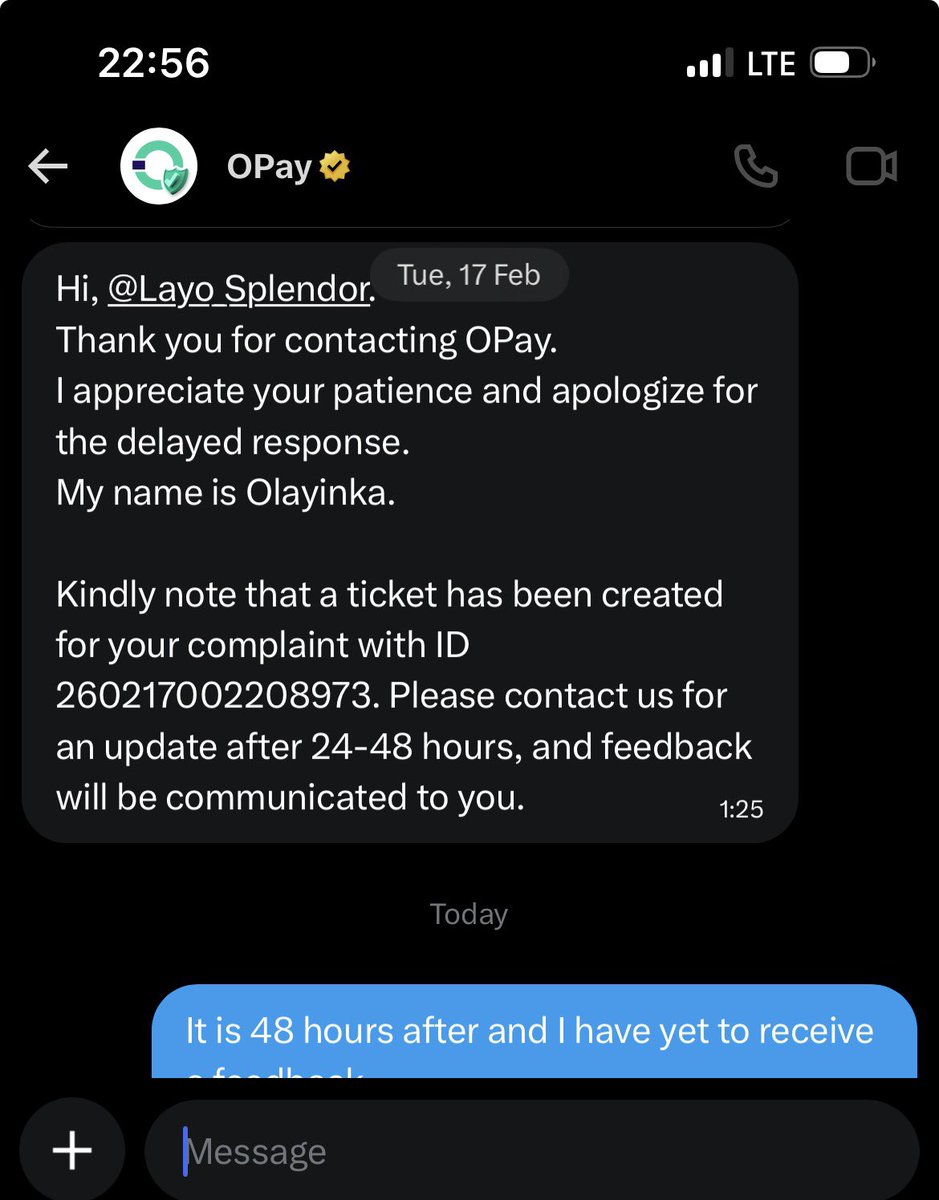 Layo_Splendor's tweet photo. @OPay_NG 48 hours after &amp; I have yet to get the promised feedback. Your inability to resolve this issue clearly shows that Opay had no intention of delivering the card from the outset. It shouldn’t be this hard to either refund my money or deliver the card I paid for since November 2025. https://t.co/RYvUEwJEaY