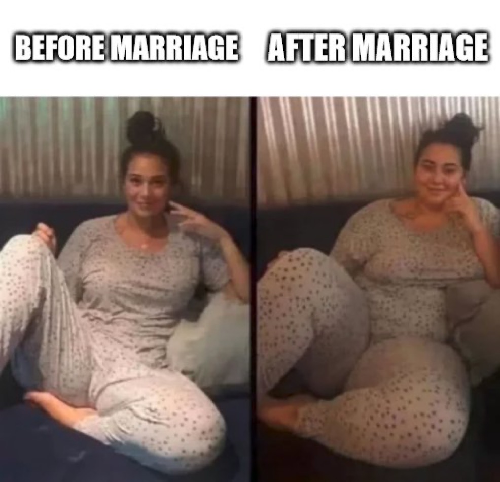 EmilySm43's tweet image. Why do women become fat after marriage?