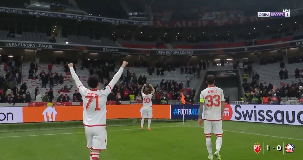 This man has well and truly transformed Crvena Zvezda, especially in Europe.

Dejan Stankovic oversees <a href="/crvenazvezda_en/">FK Crvena zvezda in English</a>’s first ever win on French soil.

They’re unbeaten in Europe since Deki returned - W5 D1.

Zvezda have kept 5 clean sheets in the process!

👏