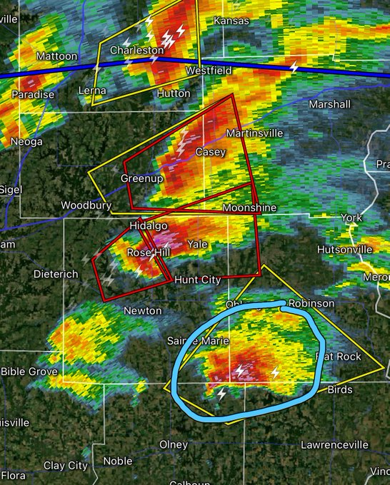 ferozwala's tweet image. 🌪️⚠️Tornado Warning including Hidalgo, IL &amp;amp;  Yale, IL until 4:30 PM CST 

#Yale #Jasper_County #Illinois 
#USA 
🚨Tornado Warning for Clark, Crawford, Cumberland &amp;amp; Jasper counties in Illinois until 4:30 p.m.