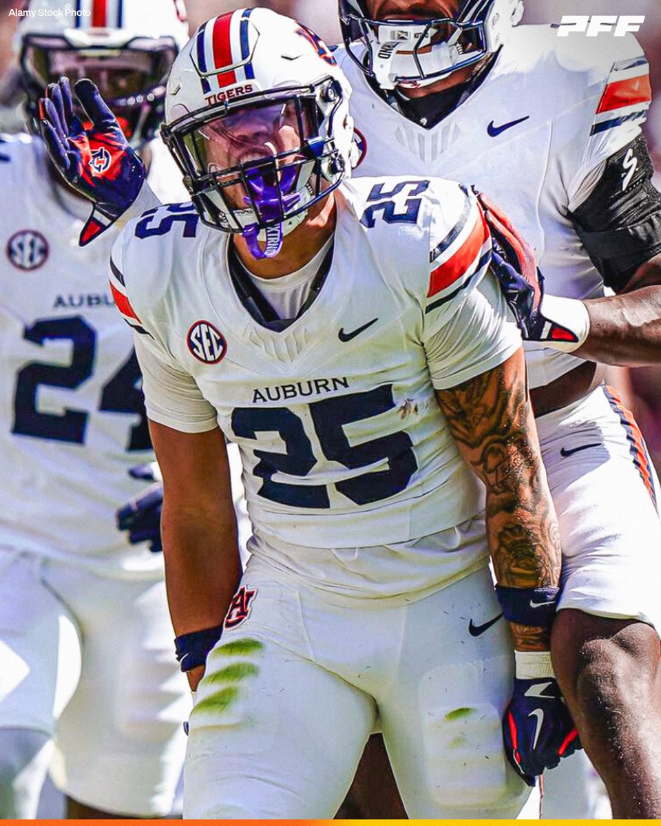 PFF_College's tweet photo. Eric Winters: Highest Graded Run Defender in the SEC Last Season (92.0)

Reminder: He was only a True Freshman🦅

@AuburnFootball https://t.co/kj5ivvk7w2