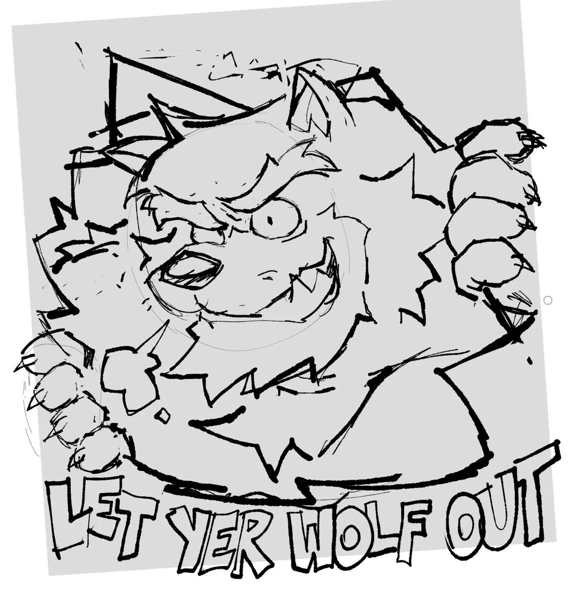 Would you guys be interested in werewolf shirts with this design on it? :O  ) This is one draft out of a small batch that'll drop soon!